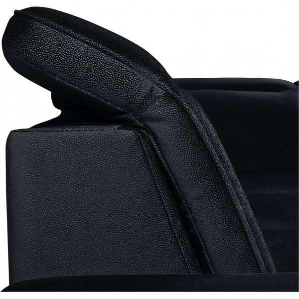 Darby Ecksofa rechts - Schwarz