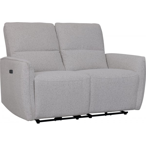 Chloe Kino elektrisches Relaxsofa 2-Sitzer - Helles Bouclè-Sofa