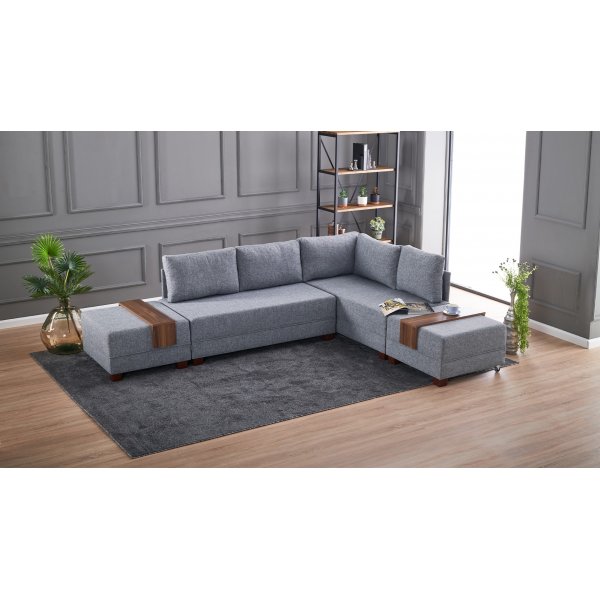 Ecksofa Fly - Grau