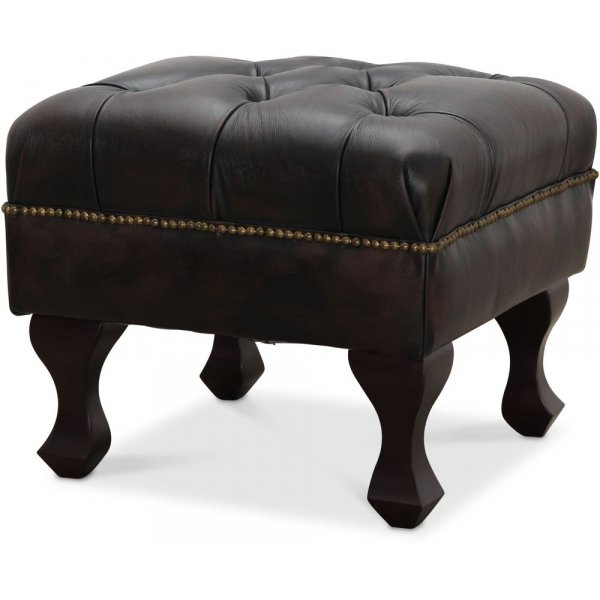Vivaldi Fußhocker - Braunes Leder Vivaldi Fußhocker - Braunes Leder