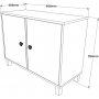 Vilamo Schrank 35 - Kiefer/wei