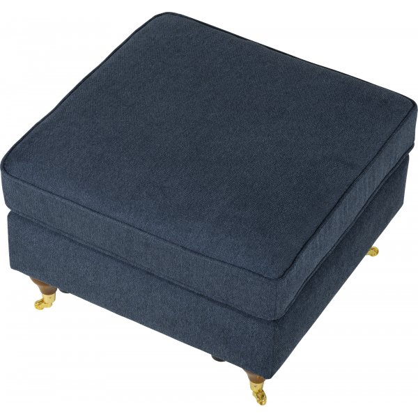 Fußhocker dunkelblau - Howard + Möbelfüße Fußhocker dunkelblau - Howard + Möbelfüße