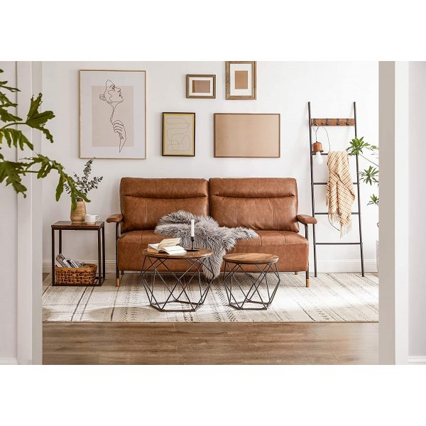 Didrik Couchtisch, 2 Stck, 40/50 cm - Braun/Schwarz