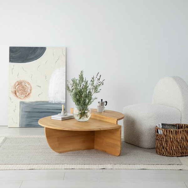 Podium 2 Couchtische 90 x 90 cm - Eiche