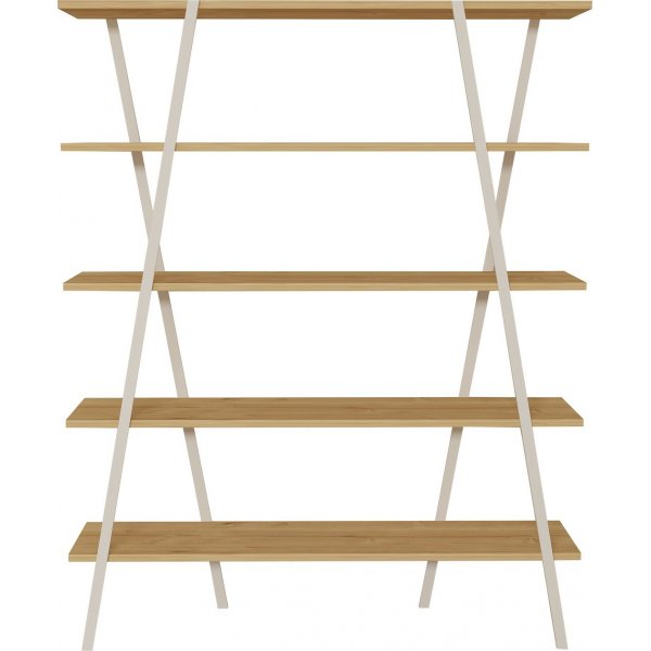 Gutes Bcherregal - Saphireiche/Wei