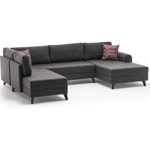 Belen U-Bettsofa - Anthrazit