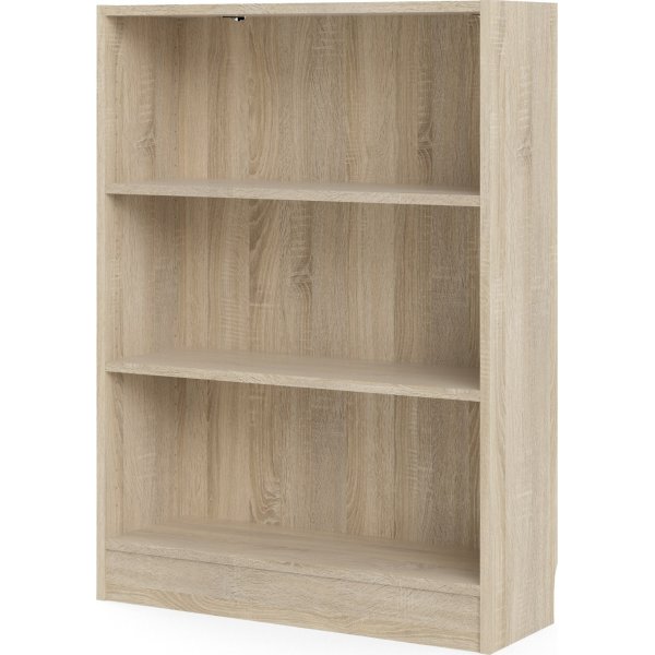 Einfaches niedriges und breites B�cherregal - Eiche