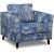 Eker-Sessel aus Blumenstoff - Eden Parrot Blue