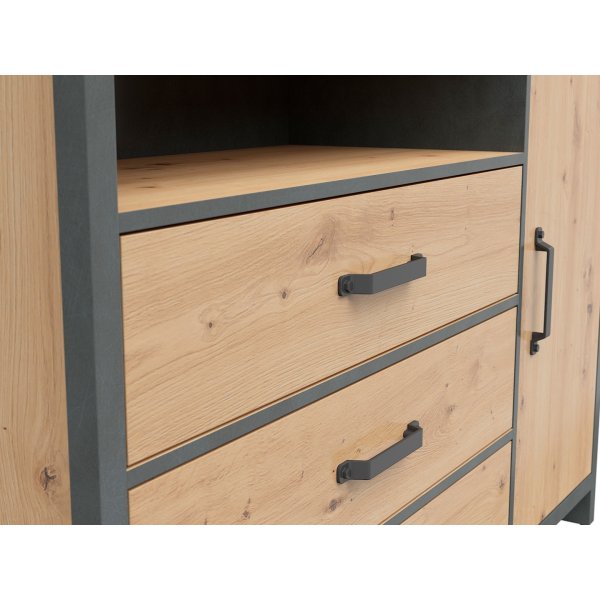 Weston Kommode 131 cm - Artisan Eiche/Grau Weston Kommode 131 cm - Artisan Eiche/Grau