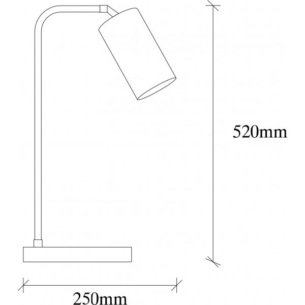 Smaragd-Tischlampe - Schwarz/Vintage