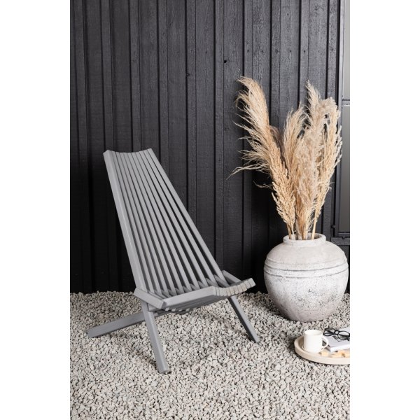 Asta Loungesessel - Dunkelgrau/Offwhite