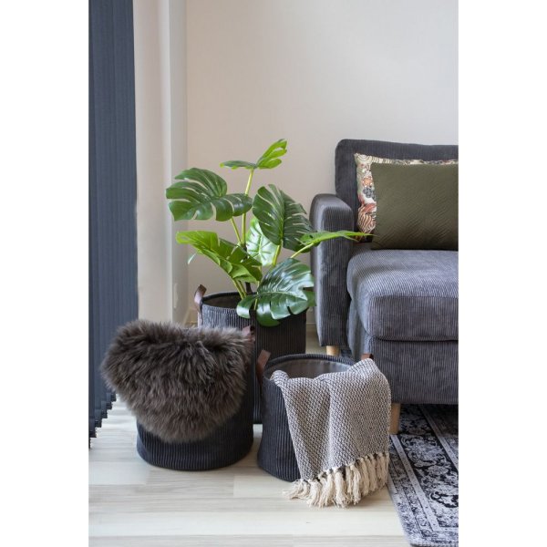 Cort Plaid - Dunkelgrau/wei