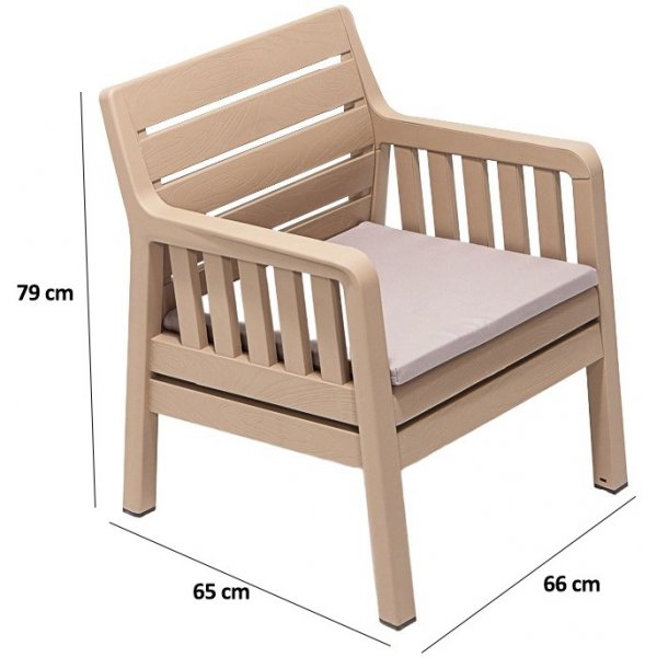 Lara Loungesessel - Cappuccino Lara Loungesessel - Cappuccino