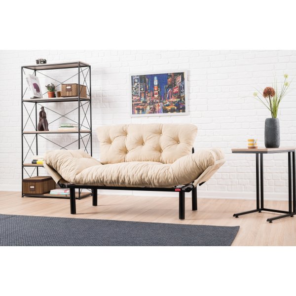 Nitta 2-Sitzer-Schlafsofa - Creme