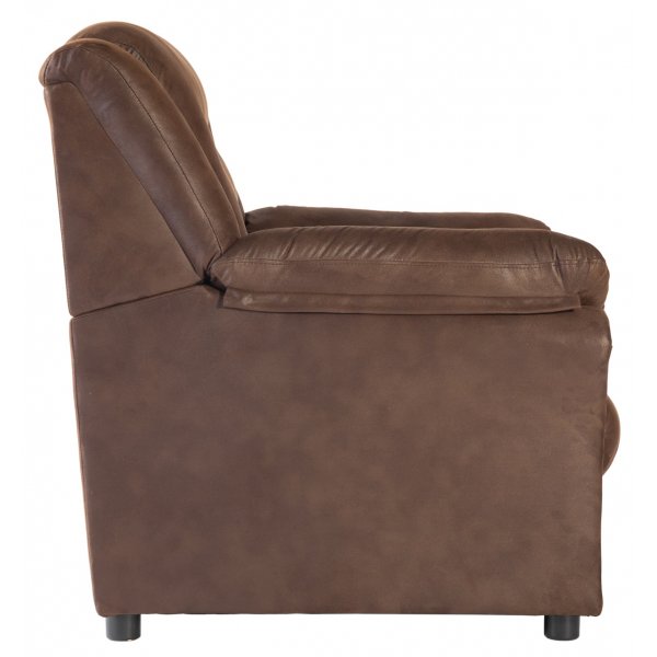 Vera-Sessel aus brauner Mikrofaser Vera-Sessel aus brauner Mikrofaser