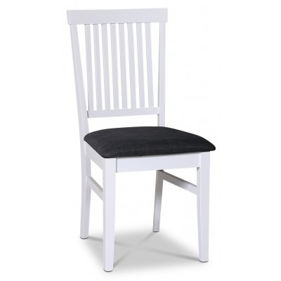Fr weier Stuhl mit Rippen und grauem Stoffsitz