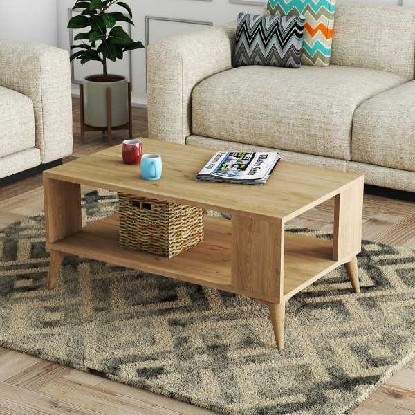 Atic Couchtisch 90 x 41,6 cm - Eiche