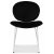 Rondo-Stuhl aus schwarzem Samt mit weien Beinen
