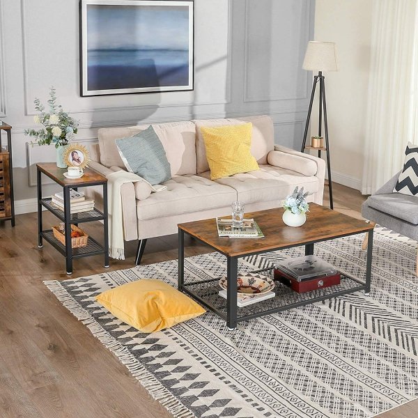 Lasse Beistelltisch 60 x 30 cm - Braun/Schwarz