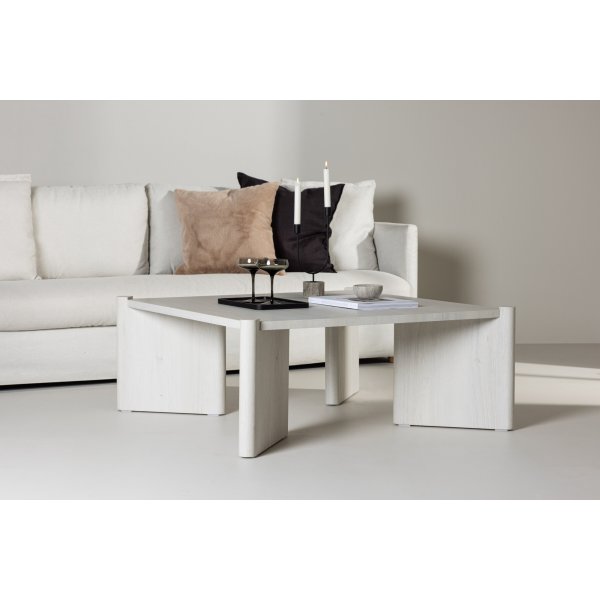Rogaland Couchtisch 100 x 100 cm - Wei getncht