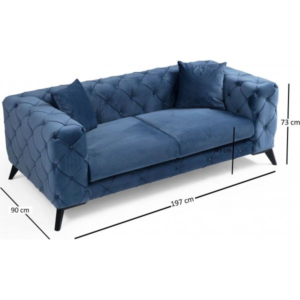 Como 2-Sitzer-Sofa - Blau