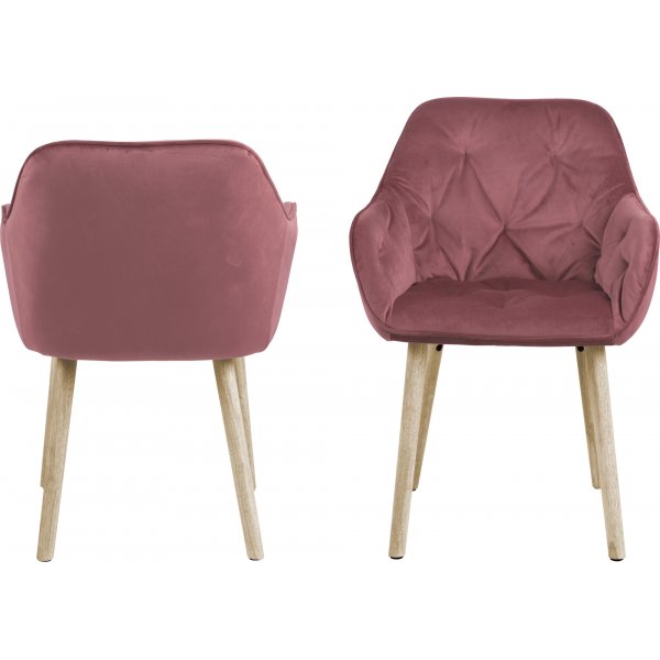 Brooke Sessel - Rosa/Eiche Brooke Sessel - Rosa/Eiche