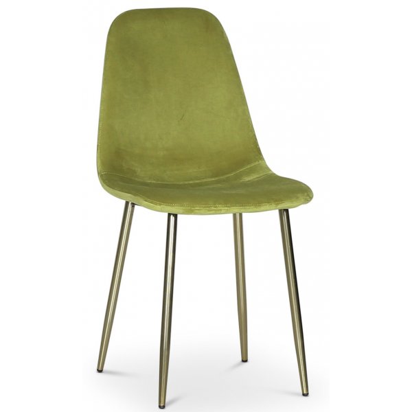Paradis Velvet Stuhl - Grn / Messing