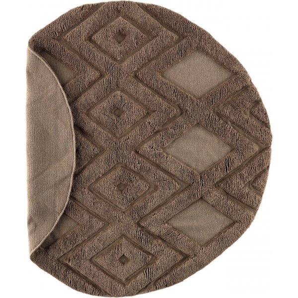 Dahlien-Wollteppich - Dunkelbraun Dahlien-Wollteppich - Dunkelbraun