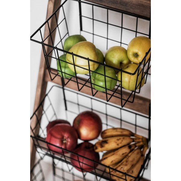 Miles Leiterregal - Eiche/Schwarz