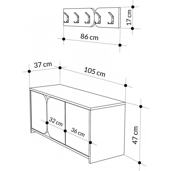 Moni Flurmbel - Braun/Wei