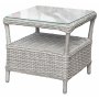 Balkonset mit 2 Sthlen und Tisch 48 x 48 cm grau/Rattan - Tor/Jacksonville