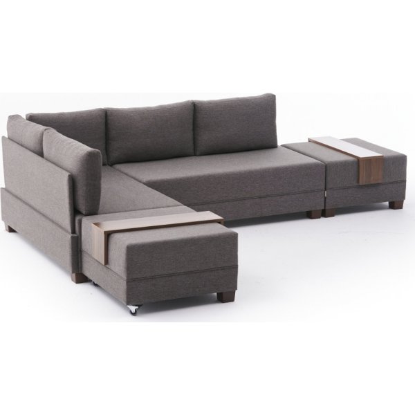 Ecksofa Fly - Braun