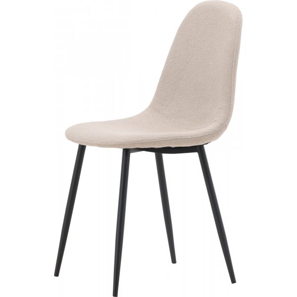 Bridge-Esszimmerstuhl - Beigefarbenes Boucl