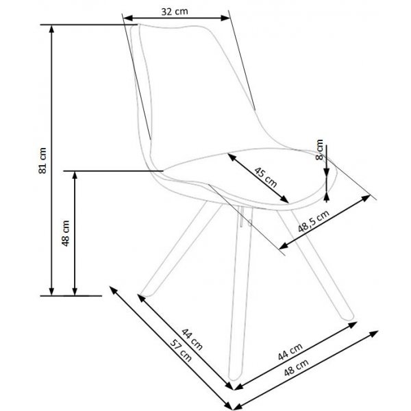 Stuhl Wilmer - Weiß Stuhl Wilmer - Weiß