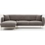 Simena Diwansofa links - Grau/Gold