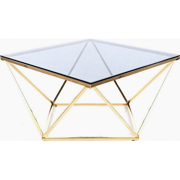 Silberner Couchtisch 80 x 80 cm - Gold Silberner Couchtisch 80 x 80 cm - Gold