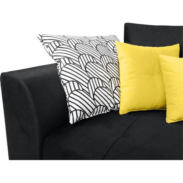 Royal 3-Sitzer Schlafsofa - Schwarz