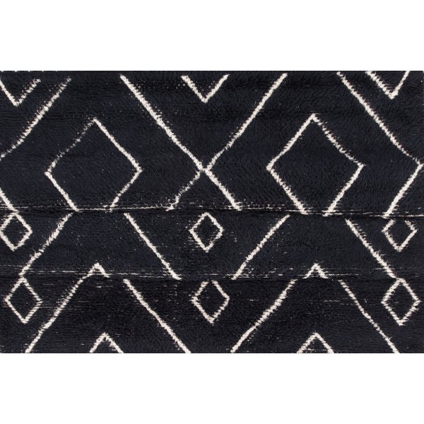 Wollteppich David - Schwarz/Weiß Wollteppich David - Schwarz/Weiß