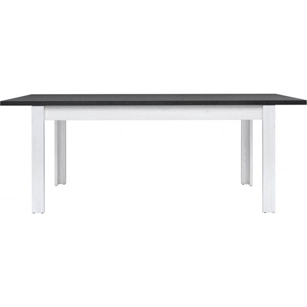 Hesen Esstisch 160-200 x 90 cm - Weiß/Schwarz Hesen Esstisch 160-200 x 90 cm - Weiß/Schwarz