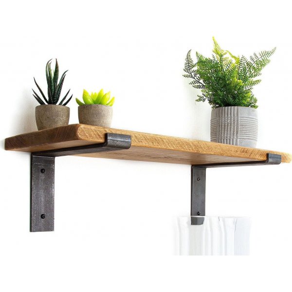 Lamba Wandregal 2 - Schwarz/Walnuss