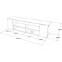 Luvio Medienbank 13 - Eiche/Silber