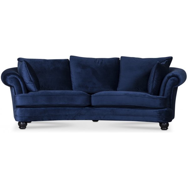 Gustaf geschwungenes Stoffsofa 2-Sitzer - Farbe wählbar!