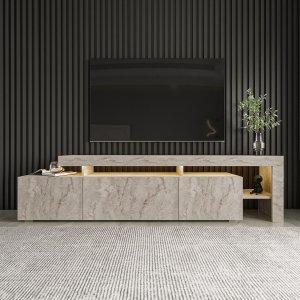 Luxuriöse Medienbank mit LED-Beleuchtung Luxuriöse Medienbank mit LED-Beleuchtung