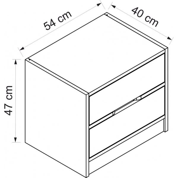 Nachttisch Elina - Walnuss/Weiß Nachttisch Elina - Walnuss/Weiß