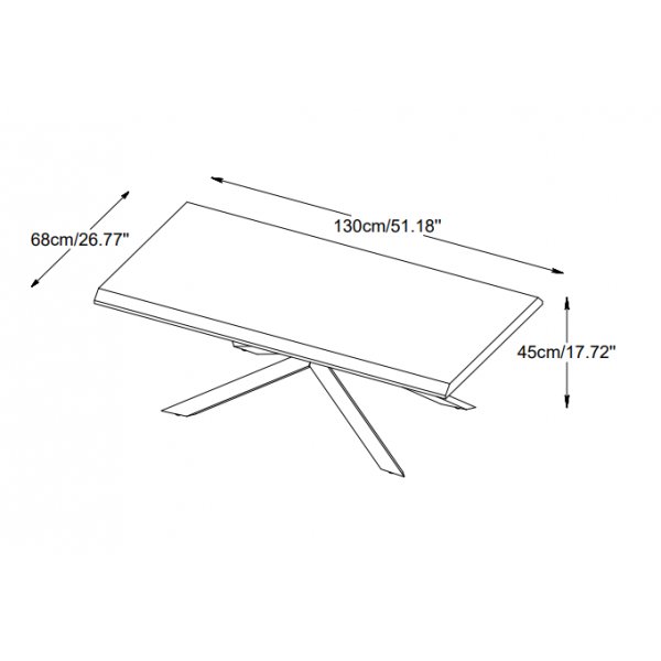 Sky Couchtisch aus gelter Eiche