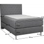 Continentalbett 120 x 200 cm - Bett mit Kopfteil