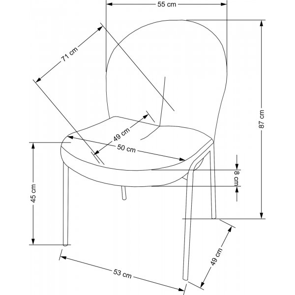 Cadeira Esszimmerstuhl 507 - Creme