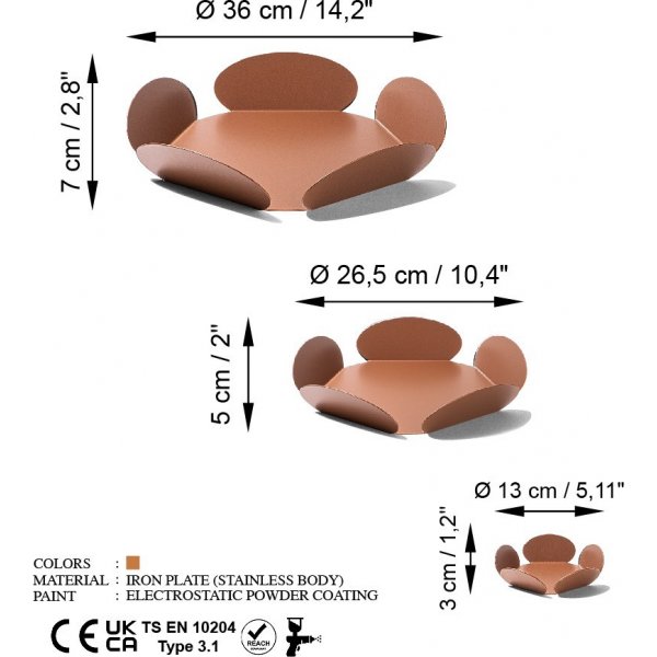 Rhodes Dekoschale - Kupfer Rhodes Dekoschale - Kupfer
