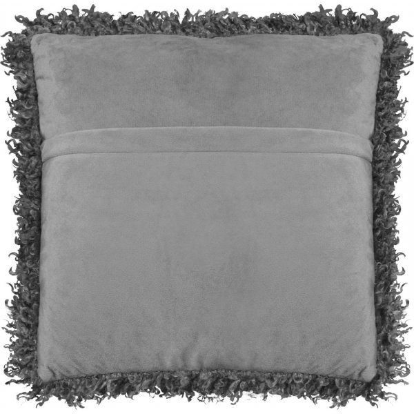 Wolliges Dekokissen Grau - 45 x 45 cm