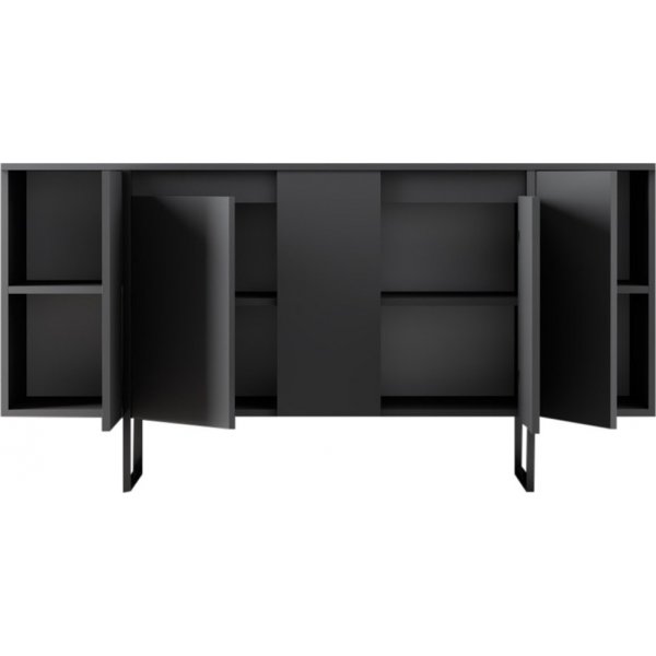 Lux Sideboard Anthrazit/Schwarz